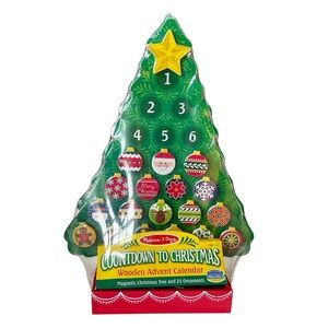 NWT Melissa & Doug Countdown to Christmas Wooden Advent Calendar Magnetic